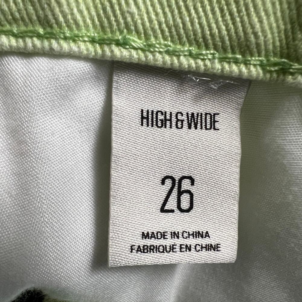 BDG Urban Outfitters High & Wide Ombre Jeans Green Blue Hi Rise Wide Leg Size 26 - Picture 5 of 11